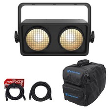 Chauvet Shocker Dual Zone Dance Floor COB LED Blinder Stage Light Bag DMX Cables