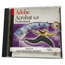 Adobe Acrobat 6.0 Professional Upgrade Mac Software Full Retail CD Serial Number