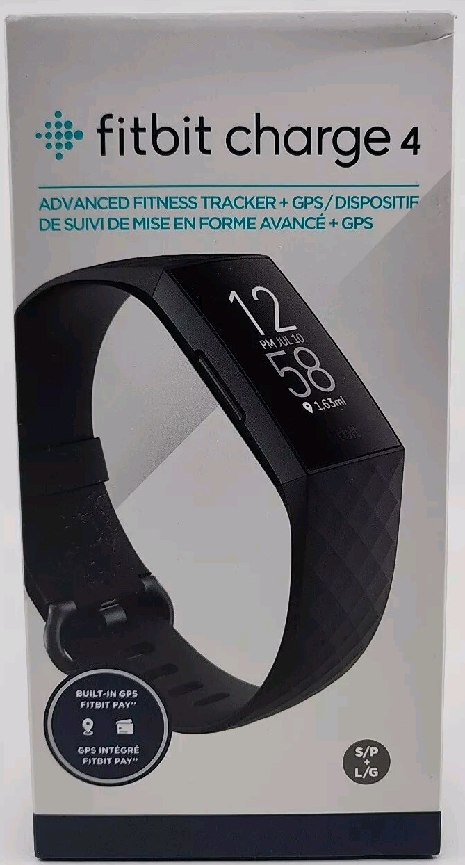 Fitbit Charge 4 Advanced Fitness Tracker - Black - New-Sealed-image