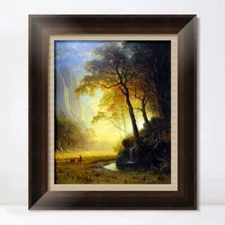 Framed Canvas Giclee Print Hetch Hetchy Canyon by Albert Bierstadt 26"x32"