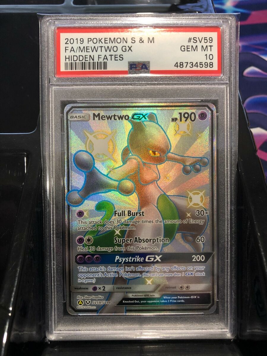 PSA 10 GEM MT - MEWTWO GX Card SV59/SV94 Pokemon TCG Hidden PSA 10 GEM MT - MEWTWO GX Card SV59/SV94 Pokemon TCG Hidden