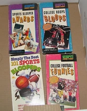 Lot of 4 Sports Blooper VHS tapes used but good
