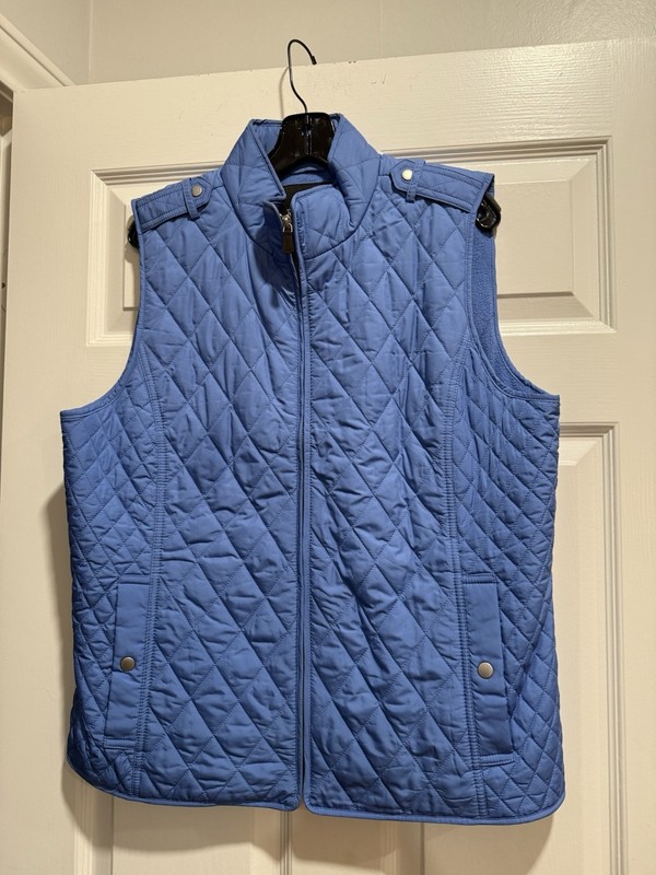 Talbots Light Blue  Quilted Vest