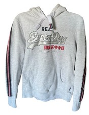 REAL SUPERDRY WOMEN SIZE 10 GRAY PULLOVER HOODIE