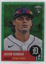 2022 Chrome Platinum Anniversary Green Wave Refractor 47/99 Jacob Robson 19fe
