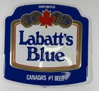 Vintage Labatt Blue Canada Beer Sign Metal 12x12 Rectangular Advertising 1989