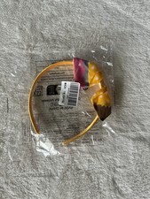 Yellow Polka Dot Pencil Bow Headband NWT