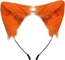 Cat Fox Faux Fur Ears Headband Cute Halloween Fancy Dress Cosplay Handmade Anima