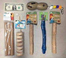 NEW Large Wood Perch Birdcage Parrot Toys Bird Cage Amazon African Grey Cockatoo