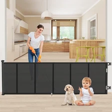 Upgrade 120 inch Retractable Baby Gates, EZIGO Extra Wide Baby Gate for Large