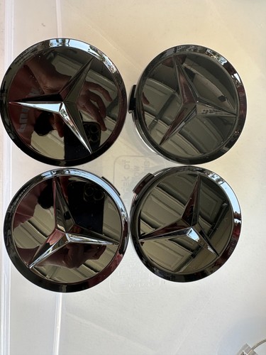 4 Pcs Set Wheel Center Hub Caps for Mercedes Benz Black Red Blue Silver ...
