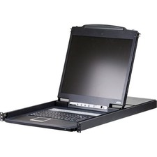 ATEN CL1308N KVMP-Switch, 8-Port, 19 Zoll LCD-Konsole, USB, PS/2, VGA, Tastatur