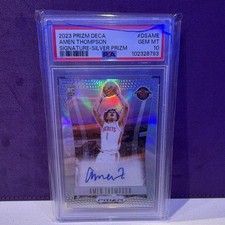 2023-24 Panini Prizm Deca Amen Thompson Rookie Silver Prizm Auto #DS-36 PSA 10