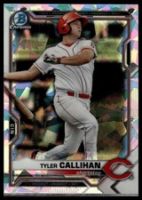 2021 Bowman #BCP-91 Tyler Callihan Chrome Prospects Atomic Refractor