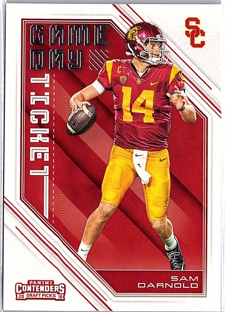 2018 Panini Contenders Draft Picks #1 Sam Darnold Game Day Ticket