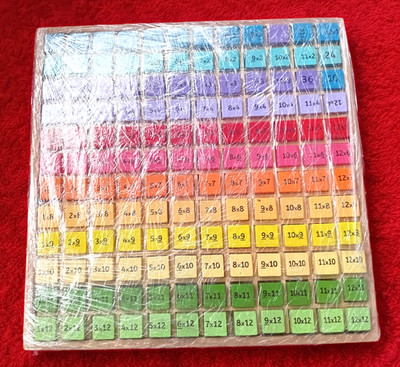 Bigjigs Holz Times Table Tablett 1-12 - sehr guter Zustand, eingeschweißt, ohne Karton - Mathe 