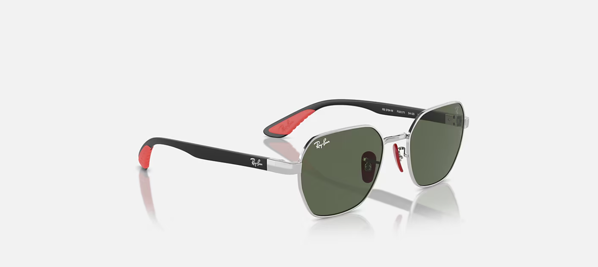 Ray-Ban RB3794M Scuderia Ferrari Collection Silver/Dark Green 54