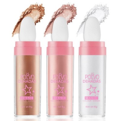 AOOWU Hochglanz Gesichtspuder & Fairy Highlighter Patting Powder, Sparkle
