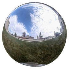 Gazing Globe Mirror Ball in Silver Stainless Steel - 10 Inch