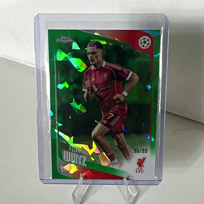 Topps UEFA Club Competitions 2025/26 Florian Wirtz Green Lava /99 #74 Liverpool