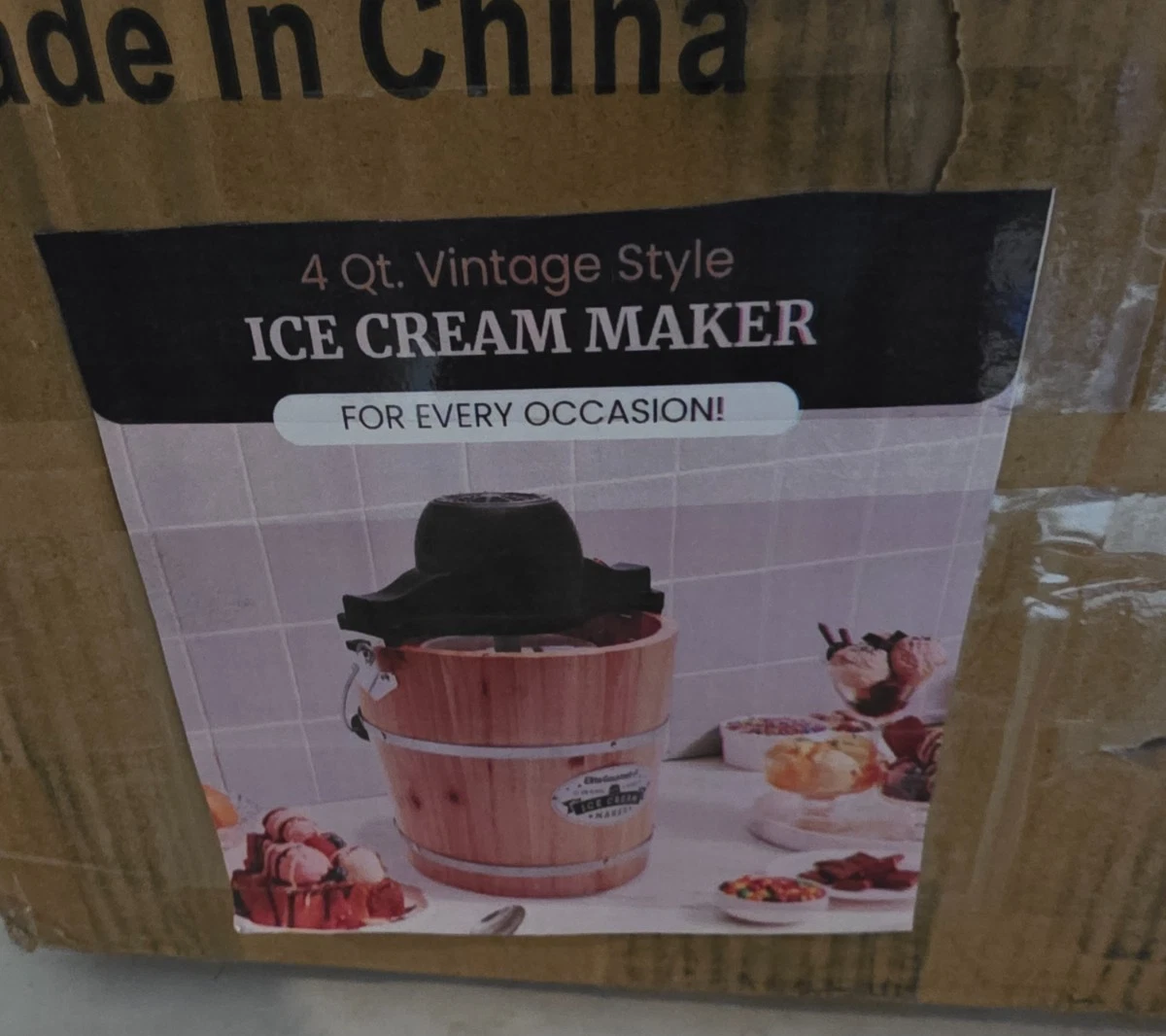 4 Qt. Old Fashioned Pine Bucket Electric or Manual Ice Cream Maker
Opens in a new window or tab