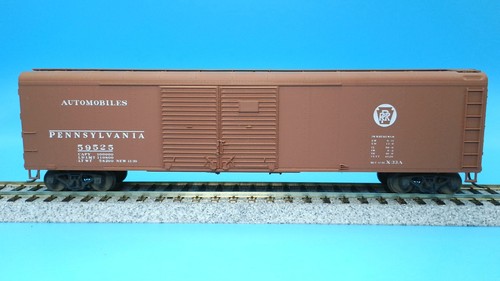 HO Bowser PRR X33A 50' puerta final auto boxcar 59525 ruedas de metal | Condition: Used
