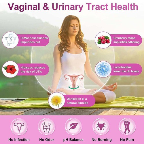 90 X Vaginal Probiotics for Women pH Balance Prebiotics Lactobacillus Capsu Y7K9 - Picture 4 of 11