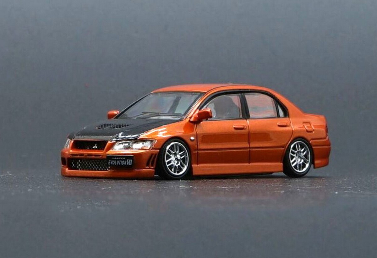 BMC 1/64 Mitsubishi Lancer Evolution VII Orange Limited Edition