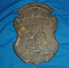 Holzacker Faulbach 1990 Gusseisen Bild 2,6 kg Franken Miltenberg Bayern Gu&szlig;eisen