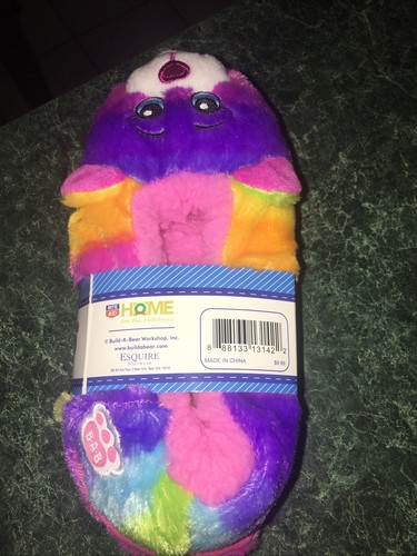 Build A Bear Workshop Rainbow Cat Character Slipper Socks  Child Large 4-6  New - Picture 3 of 3