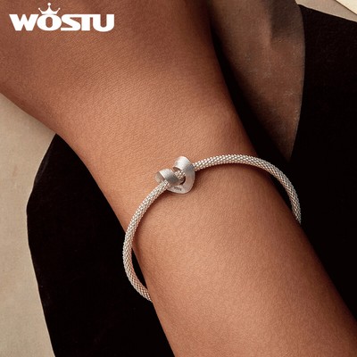 WOSTU Sterling Silver Birthstone Charm - For Bracelets, With Cubic Zirconia, Gift For Women - View #3