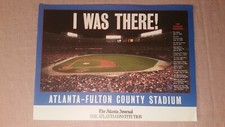 ☆ 1996 WORLD SERIES ☆ATLANTA BRAVES stadium premium with info - official MLB