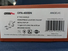 MATCO OPA-480BN 8" WIDESPREAD KITCHEN FAUCET IN BRUSHED NICKEL, ROUGH INCLUDED