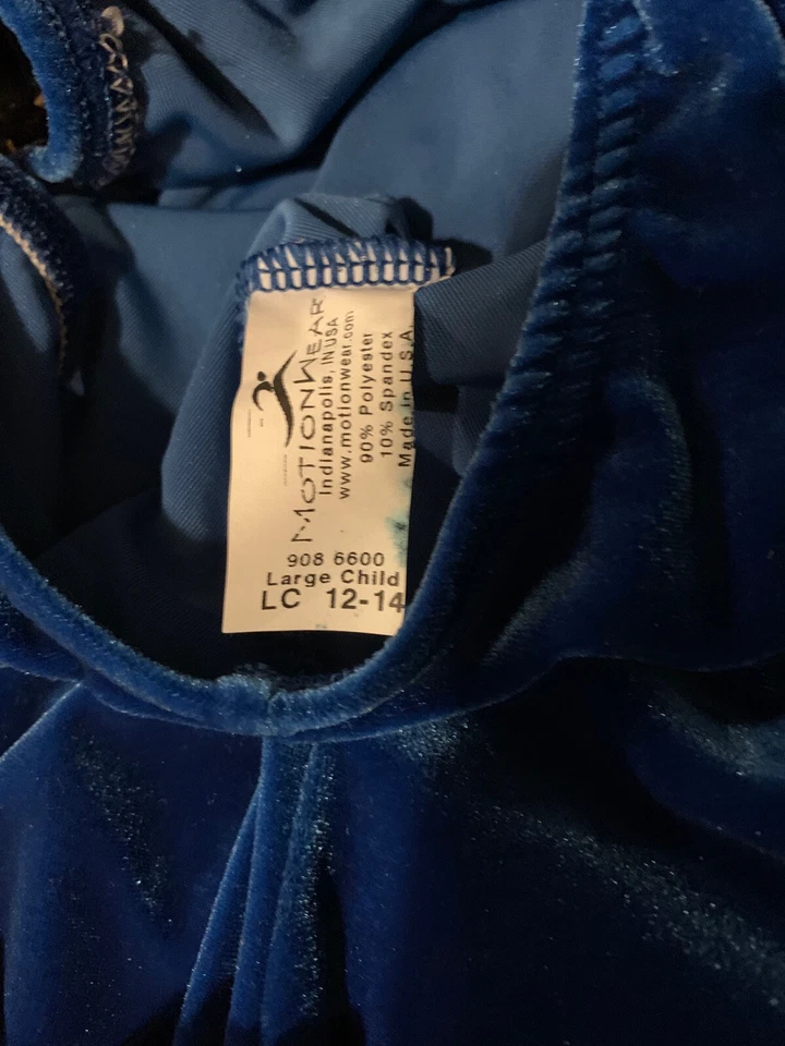 Motionwear Navy Blue & Gold Sequins "Walk like an Egyptian" Costume LC(12-14) - Image 3 of 3