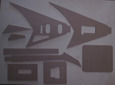 Jackson Randy Roads RR Gitarre Schablone templates Gitarrenbau