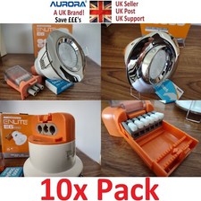 10x LED Downlight Chrome Fire Rated Enlite E6 6w 3000k Warm White Ceiling
