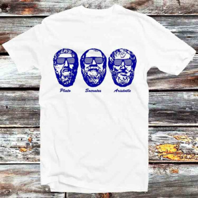 Socrates Plato Aristotle Philosophers Geek Funny 80s T Shirt B553
