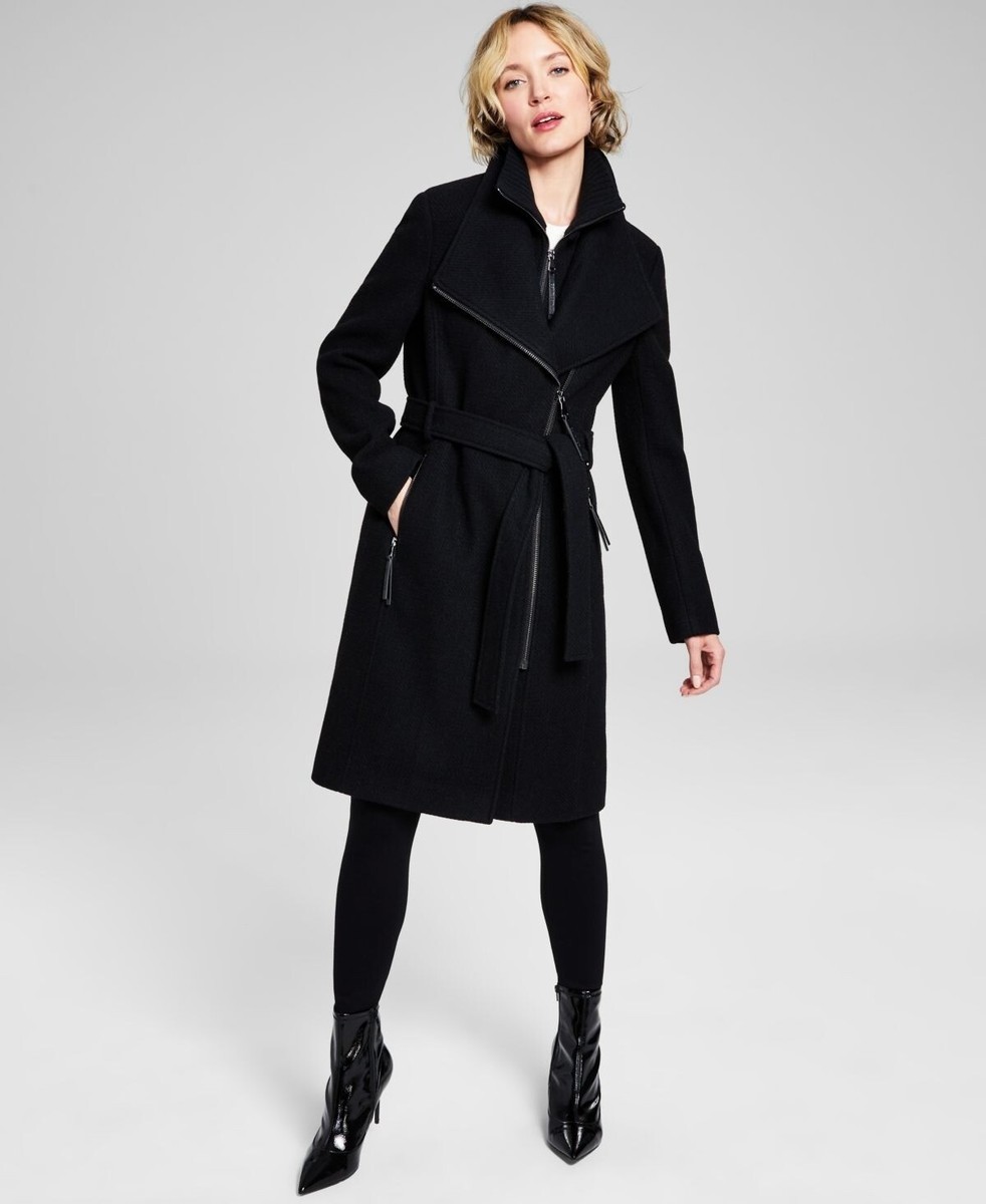 Wool Wrap Coat Calvin Klein Womens Long Coat Calvin Klein Women's