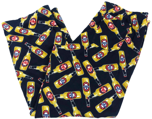 Sonoma Pajama Lounge Pants Men Small Fleece Draft Beer Lager Ale Bottles Pocket - Picture 1 of 10
