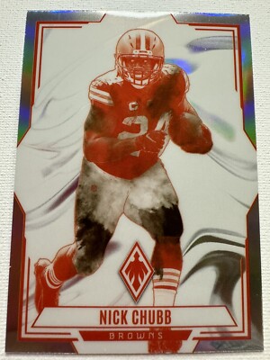 2023 Panini Phoenix Nick Chubb Contours Con-11 Silver Seismic 