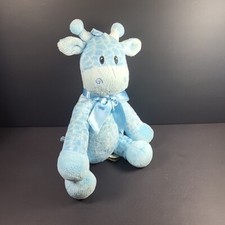 First  Main Jingles Blue Giraffe Baby Plush Stuffed Animal Rattle Toy 9" Lovey