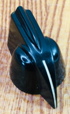 Vintage Daka-Ware T Chicken Head Knob Gibson Guitar Amp Radio Black 1.25" w/ Pin