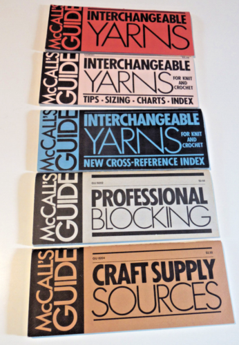 McCall's Guide Interchangeable Yarns Blocking Knitting Guidebook 1980's Lot of 5 - Picture 1 of 20