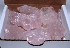 Rose Quartz 10 Oz Box Natural Pink Crystal Chunks Wholesale Raw Gemstones