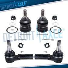 Front Upper Ball Joints Outer Tie Rods For 2006 2007 2008 Dodge Ram 1500 5-lug