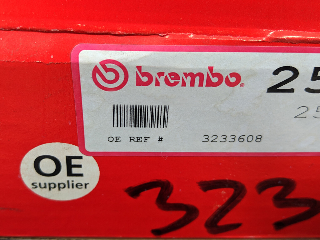 Lamborghini Diablo VT Rear Brake Disc Rotor PAIR Brembo 003233608 awitalian.com