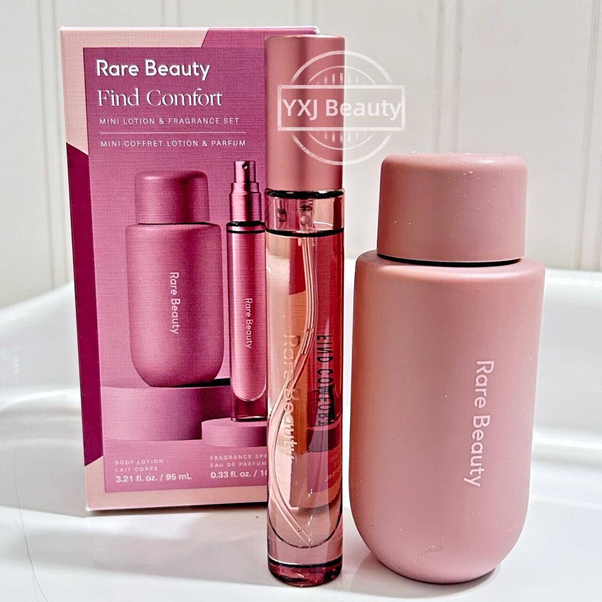 New Rare Beauty Find Comfort Lotion and Fragrance Mini Travel Set