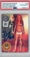 Heather Graham Felicity Shagwell 1999 Austin Powers #65 Dual Autograph PSA & BAS