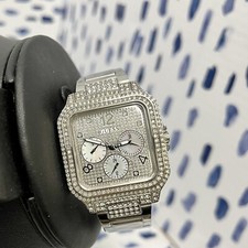 Reloj multifunción GUESS para dama DECO GW0472L1 tono plateado 35 mm estrás nuevo