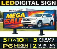 P6 60"x120" Double-Sided LED Billboard Outdoor HD FullColor Programmable Display